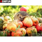Алмазная 5D картина HOMFUN Ежик, вышивка крестиком, полная выкладка, квадратнаякруглая, домашний декор, 5D сделай сам, A10783