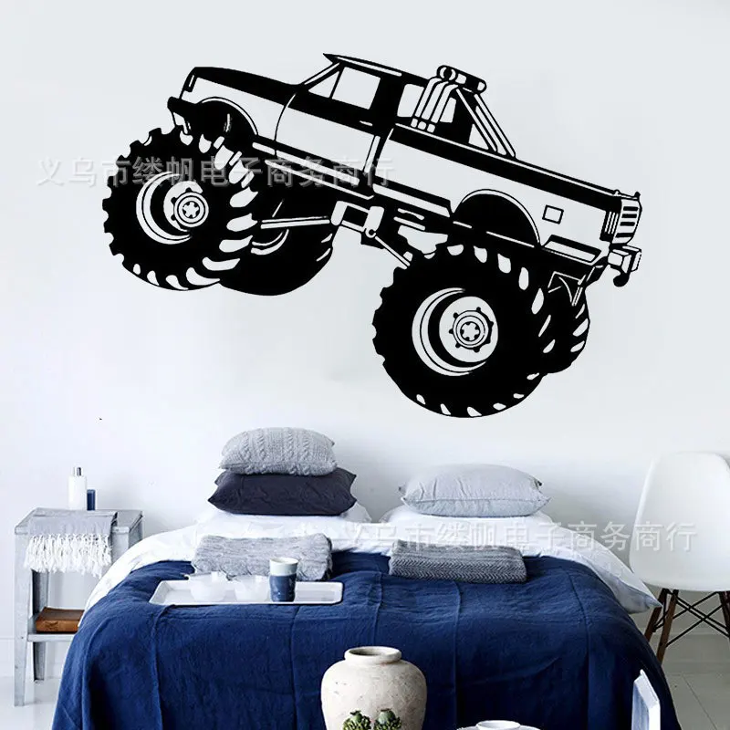 Стикер на стену для детской комнаты грузовика монстра внедорожника спальни