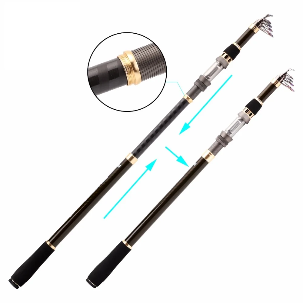 Телескопическая рыболовная удочка из углеродного волокна 1 8/2 1/2 7/3 0/3 6 м|spinning rod