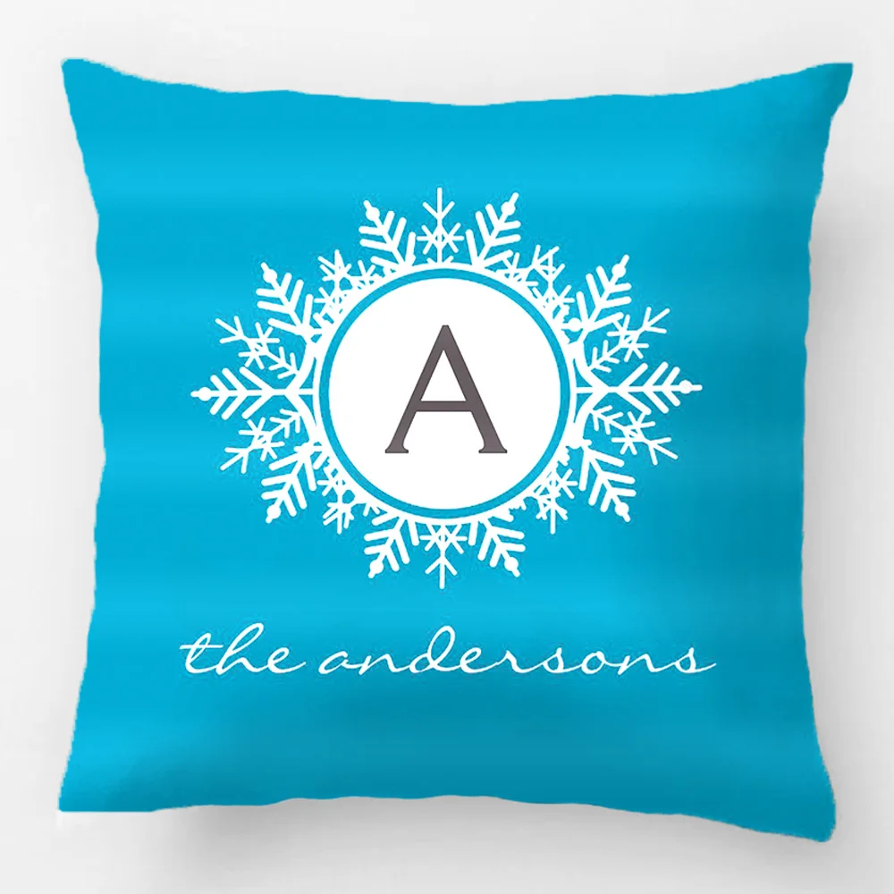 Украшенный белым снежинкой Монограмма на заказ яркий Свадебный Декоративный