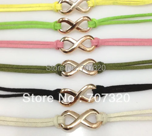Неоновый браслет Infinity 4 шт./лот кожаный с подвесками ювелирные изделия дешевый