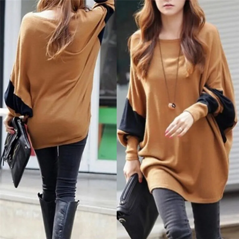 

Sweater Women Batwing Sleeve Sweaters Dresses New Fashion 2021 Women Winter Auturm Sweaters Pullovers