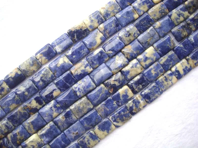 Natural Sodalite Flat Rectangle Shape 15*20mm Loose Beads For Jewelry Making DIY Bracelet Necklace Earrings | Украшения и