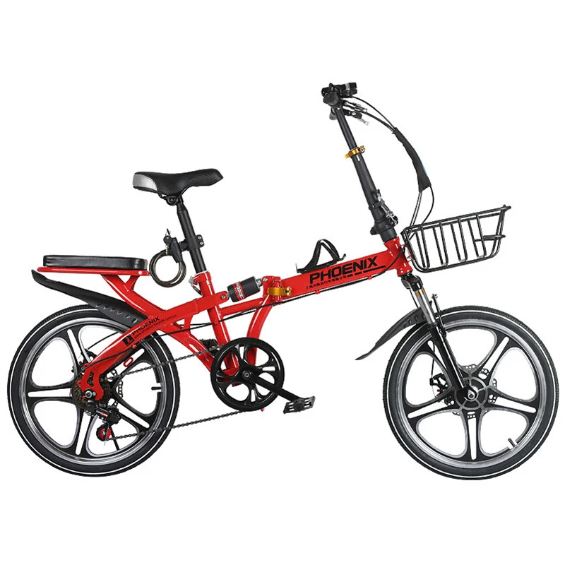 16/20 Inch 6 Speed High Quality Student Folding Bike bicicleta Men and Women Bicycle Double Disc Brake Mountain Road Kids Bike|Велосипеды|