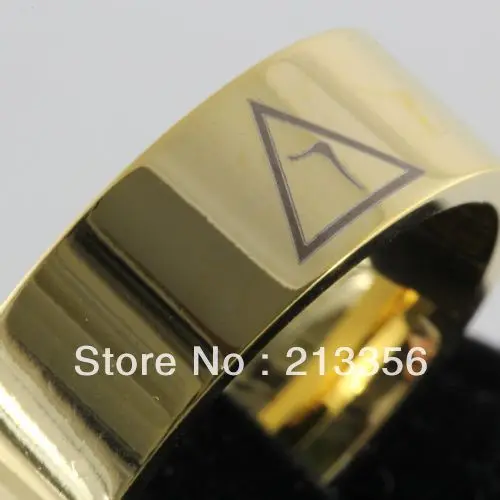 

Free Shipping Buy Cheap Price Discount Jewel USA HOT Selling 8MM Men&Womens Masonic 14th Degree Gold Pipe Tungsten Wedding Rings