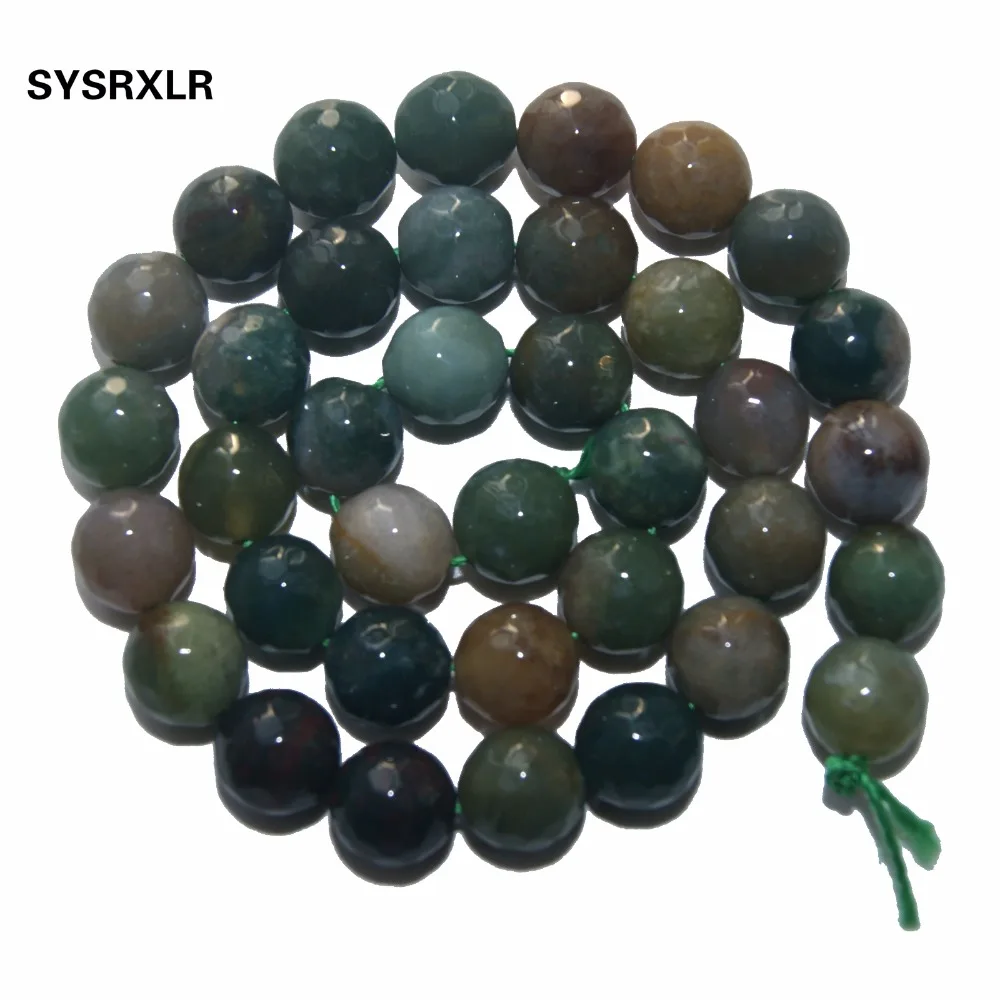 Оптовая Продажа AAA + граненый индийский агат натуральный камень бусины для