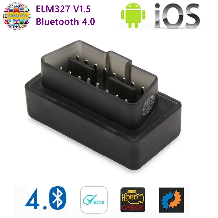 Мини сканер OBD2 II ELM 327 V1.5 Bluetooth 4 0 Поддержка Android IOS для различных брендов CAN BUS