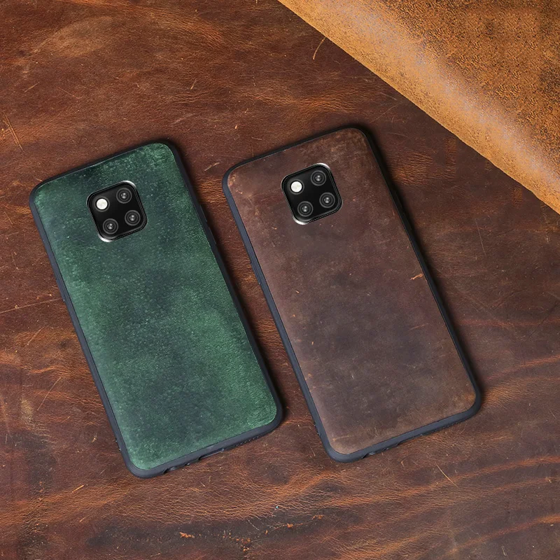 Ретро Натуральная кожа чехол для телефона для HUAWEI mate 20 lite чехол 20pro P30 P30plus все включено анти-осенний защитный чехол