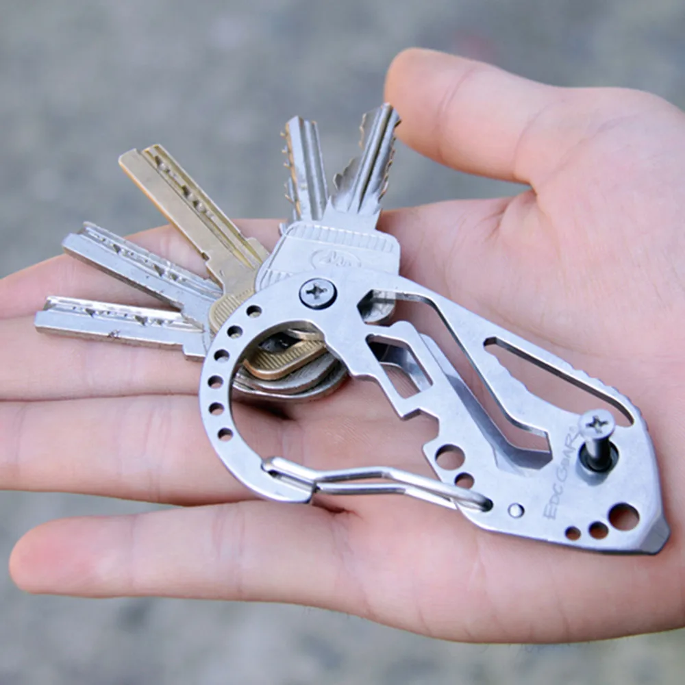 Карабин брелок многофункциональный для бутылок из нержавеющей стали зажим