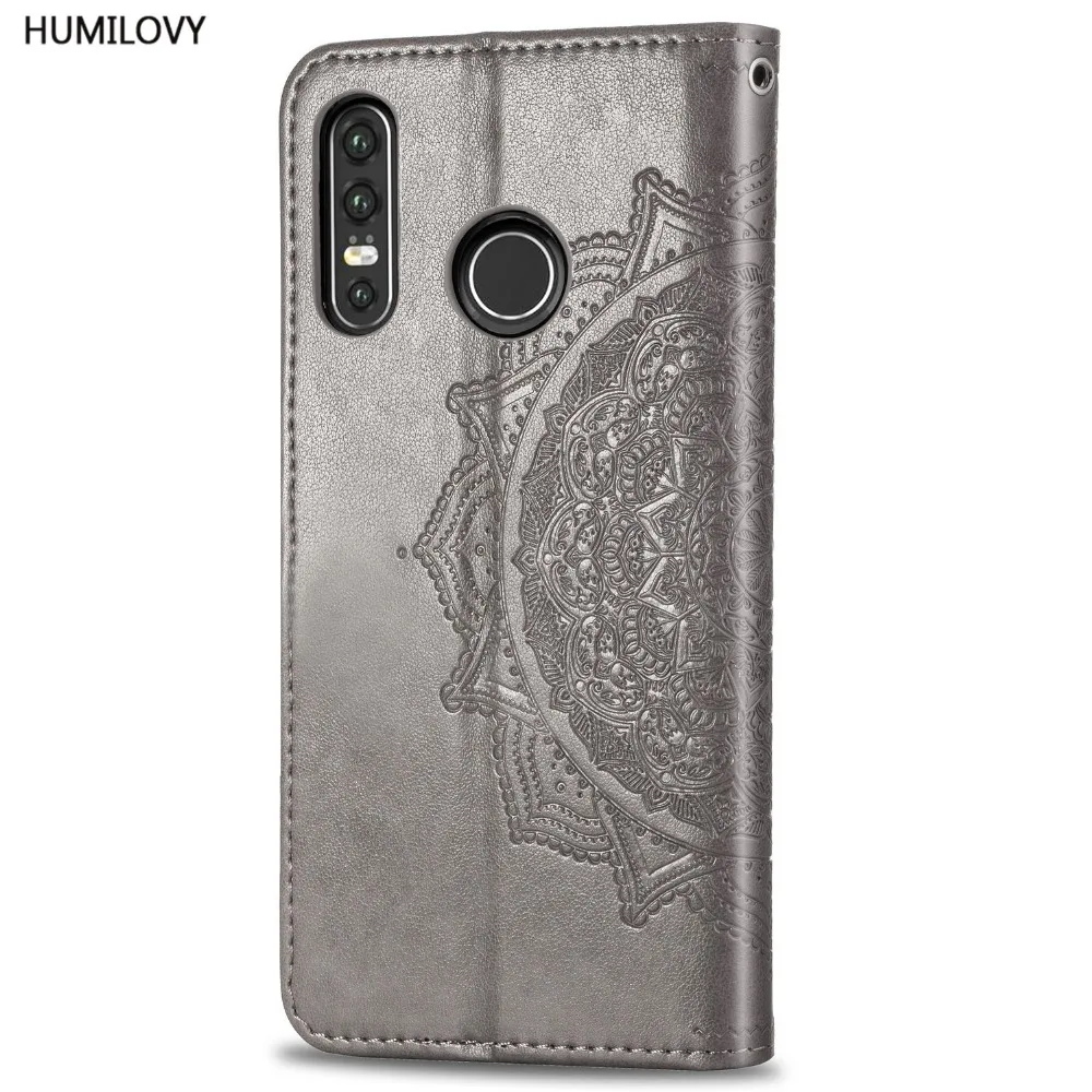 Luxury PU Leather Case for Huawei P30 Lite Wallet Cover Business Book Flip Cases P30Lite Capa | Мобильные телефоны и
