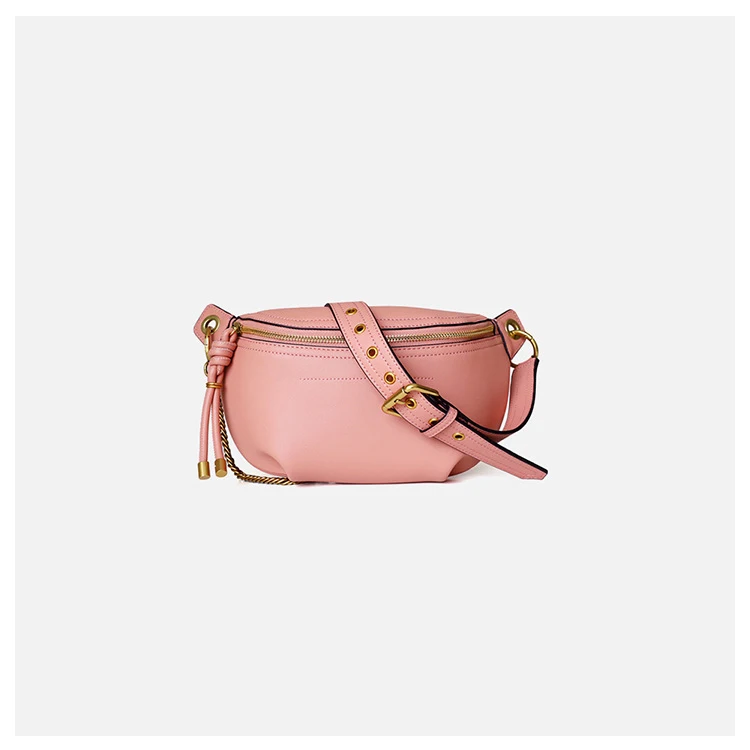 New Women Genuine Leather Waist Bag Fashion Shell Ladies Shoulder Messenger Bags Chic Chest Bags