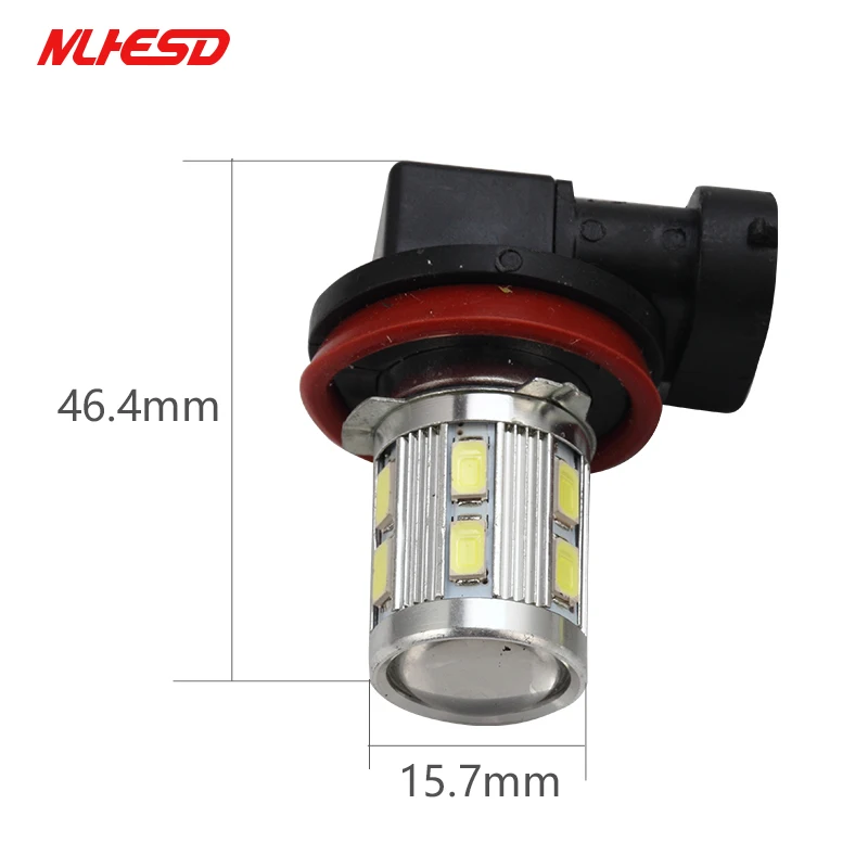 2 шт. H8 H11 светодиодный авто лампы 6000K белый желтый красный Cree чип 12SMD 5730 1000LM