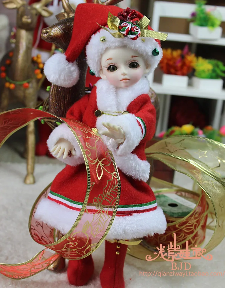 1/6 1/4 scale BJD clothing accessories Christmas outfit coat+hat+pants or skirt for BJD/SD doll Not included shoes wig 1595 | Игрушки и