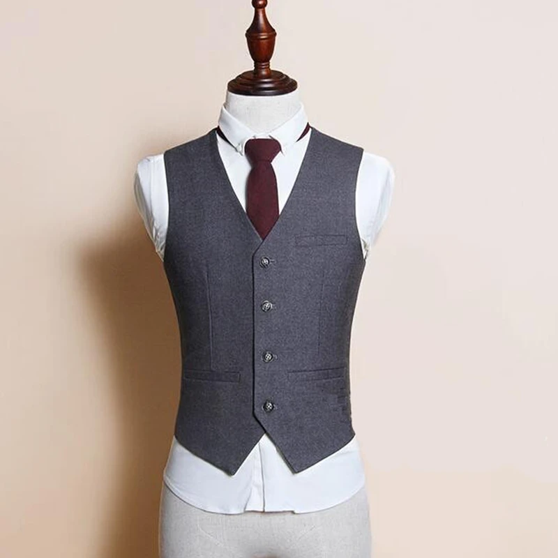 Мужской повседневный жилет приталенный деловой без рукавов на заказ|Костюмные