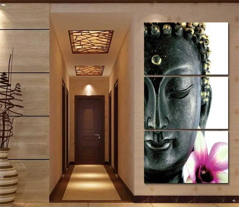 Картина в рамке с абстрактным изображением орхидеи цветов Будды домашний декор