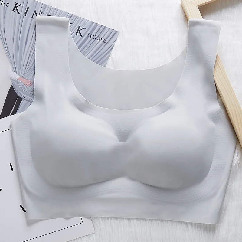 Женское нижнее белье без ободка бюстгальтер размера XXL слитный для сна женский