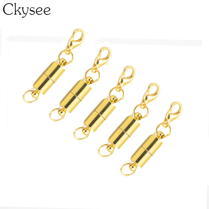 Ckysee 10 шт./лот Золотые/Серебристые цветные магнитные застежки с