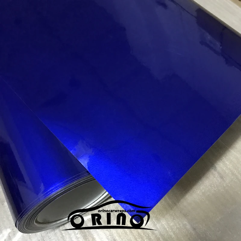 50 см X 150 Глянцевая металлик винил плёнки голубой конфетный Gloss Car обёрточная бумага фольга с пузырьков воздуха блестящий автомобиль клей стикеры