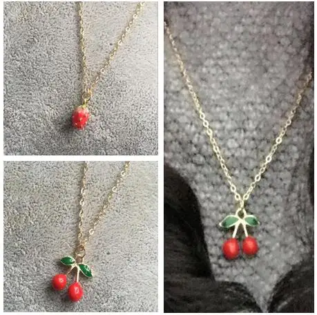 2018 стильная простота милая корейская мода фрукты клубника женская подвеска