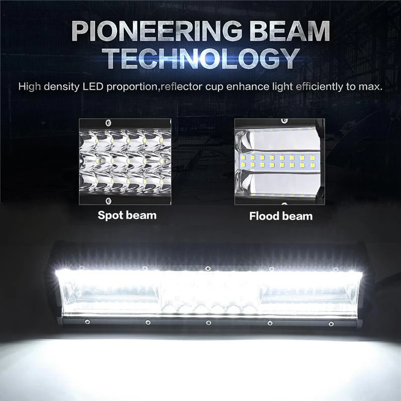 Oslamp 12 &quot3 рядный 162 Вт светодиодный световой бар внедорожный комбинированный