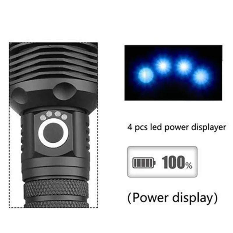 Xhp70.2 самый мощный флэш-светильник usb Zoom led факелы xhp70 18650 или 26650 батарея лучший кемпинг открытый светильник