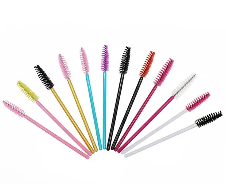 Cosmetic Eyelash Brush Disposable for Eyelashes 1000pcs mix color Lash Wholesale Makeup | Красота и здоровье