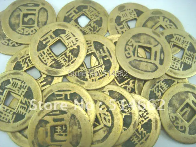 40 monedas de lat&oacute;n Fengshui I Ching di&aacute;metro: 0,75 pulgadas/1,9 CM-0