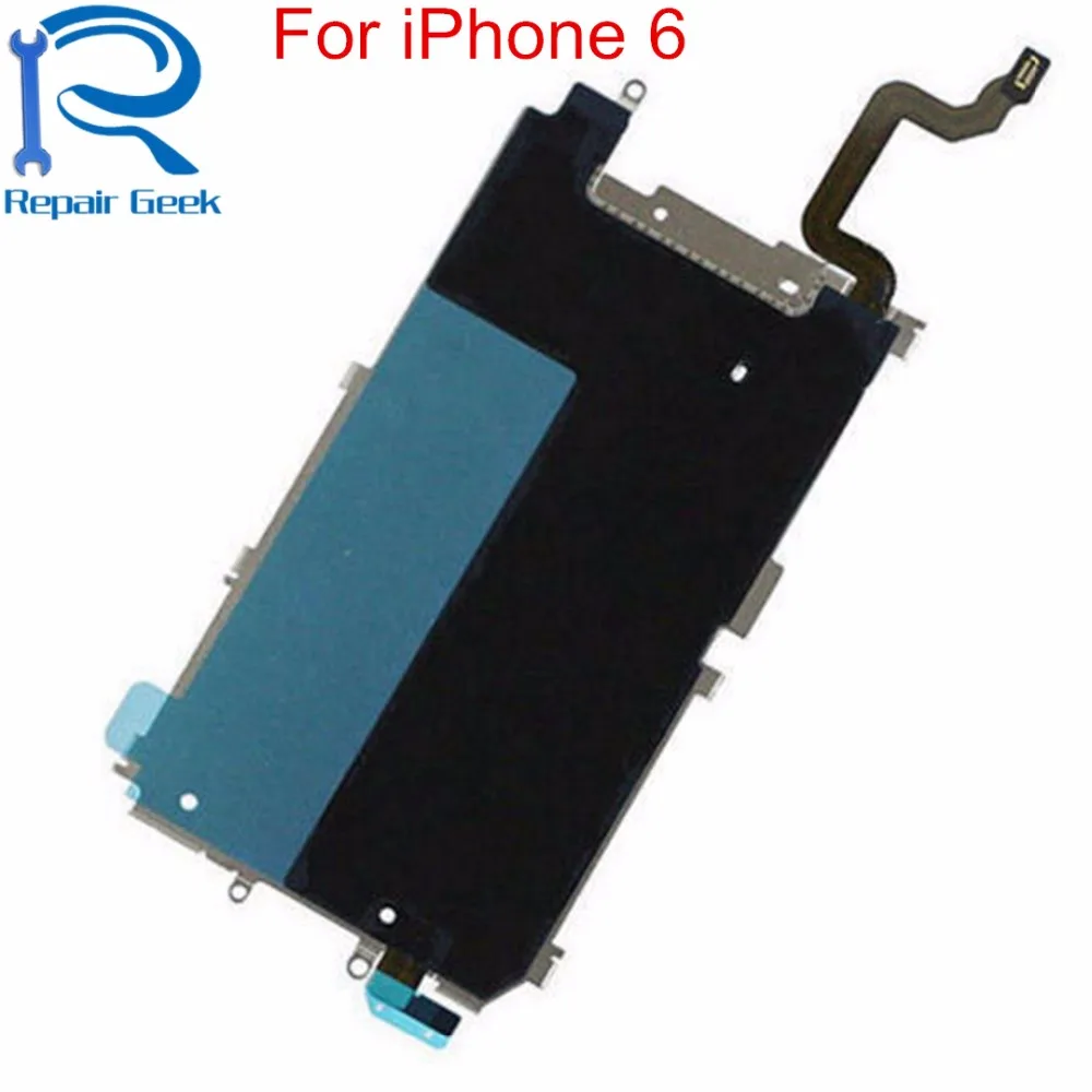 

Запасной ЖК-экран с металлической пластиной для iPhone 6, запасные части 4,7 дюйма, 10 шт./лот