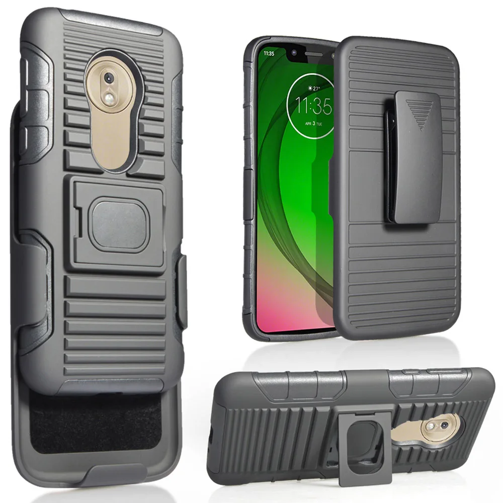 

For Motorola Moto G7 Play/G7 Power Case Heavy Duty Magnetic Armor Ring Shockproof Belt Clip Swivel Holster Cover(EU Version)