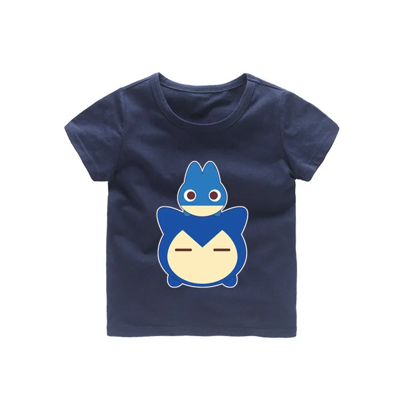 От 2 до 12 лет дети Snorlax футболка для маленьких девочек Летнее платье с героями