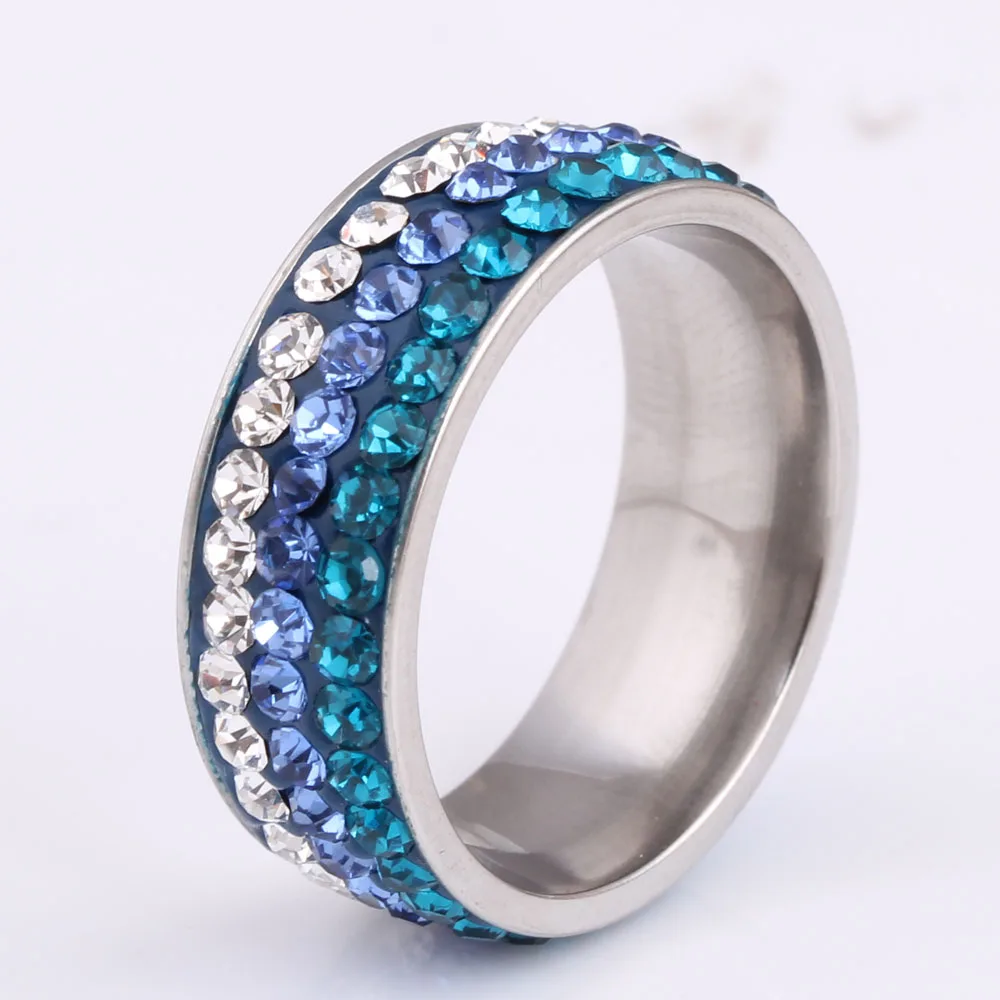 Бесплатная доставка Оптовая продажа модное кольцо из нержавеющей стали цвет