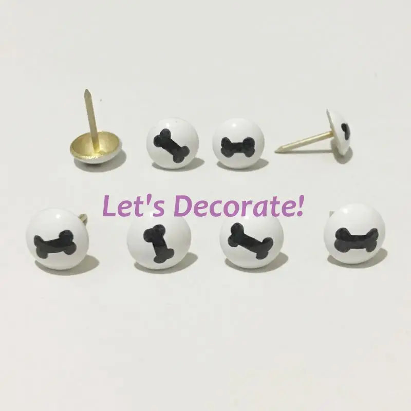 100 шт. декоративные гвозди с черными костяшками белого цвета|accessories razor|printing paper in