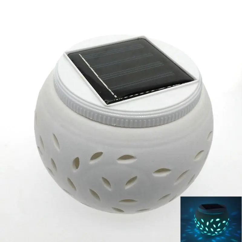 Светодиодсветодиодный полые керамические лампы RGBW с питанием от солнечной