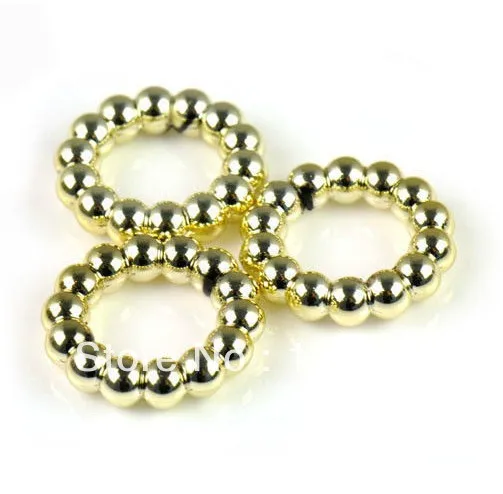 

Wholesale Fashion Gold Color CCB Macroporous Charms Round Bead For Bracelet Necklace DIY Jewelry Scarf Accessory 50PCS Z2681