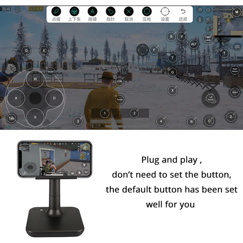 Мобильный контроллер PUBG геймпад игровая клавиатура мышь конвертер для Android ios