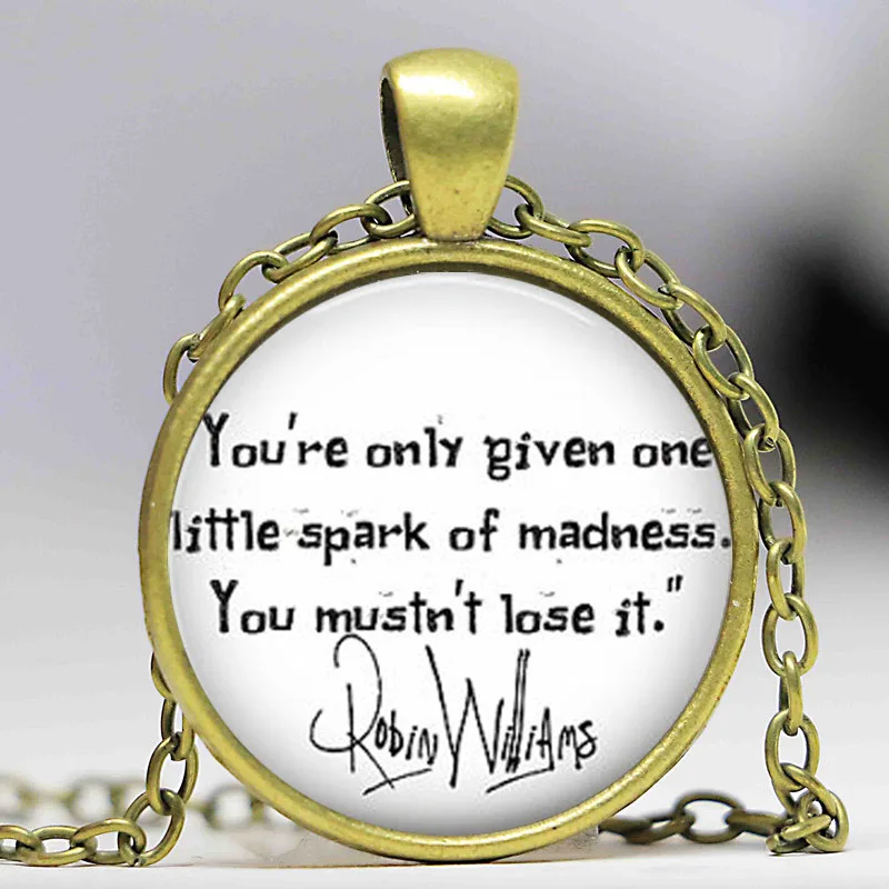 Робин Уильямс оригинальное винтажное бронзовое ожерелье с кабошоном для женщин