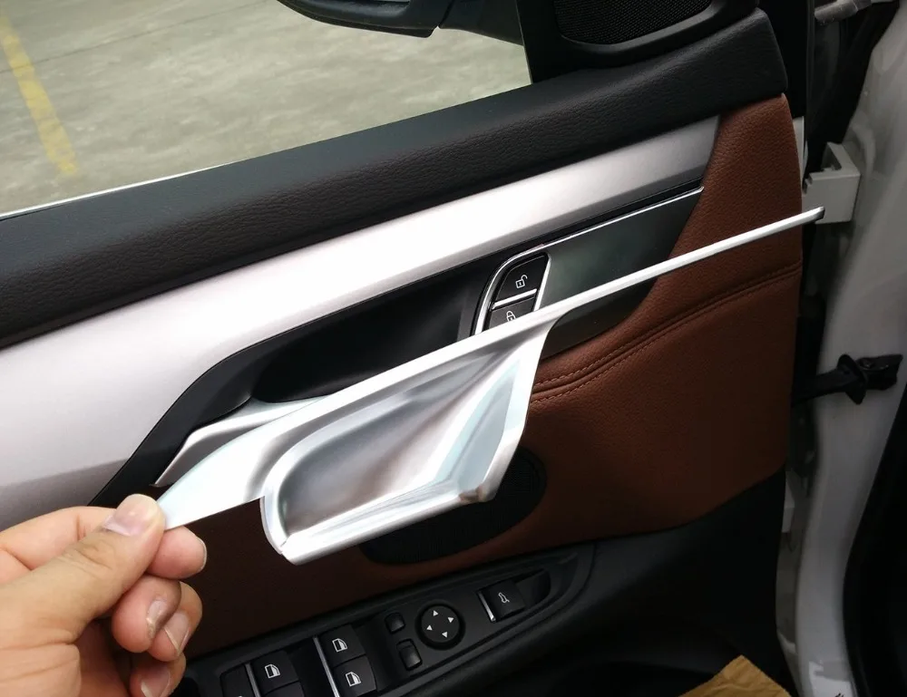 4 шт. хромированные аксессуары для внутренней дверной ручки BMW X5 X6 F15 F16 2014 2015