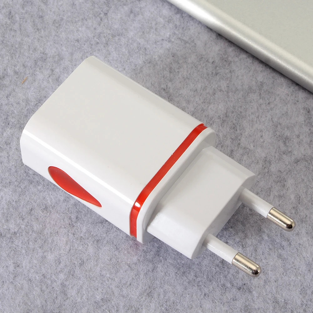 5 в 2,1 а универсальное 2 USB зарядное устройство со светодиодным адаптером для домашнего и туристического телефона штепсельная вилка стандарта ЕС/США смарт-зарядное устройство Защита от перенапряжения