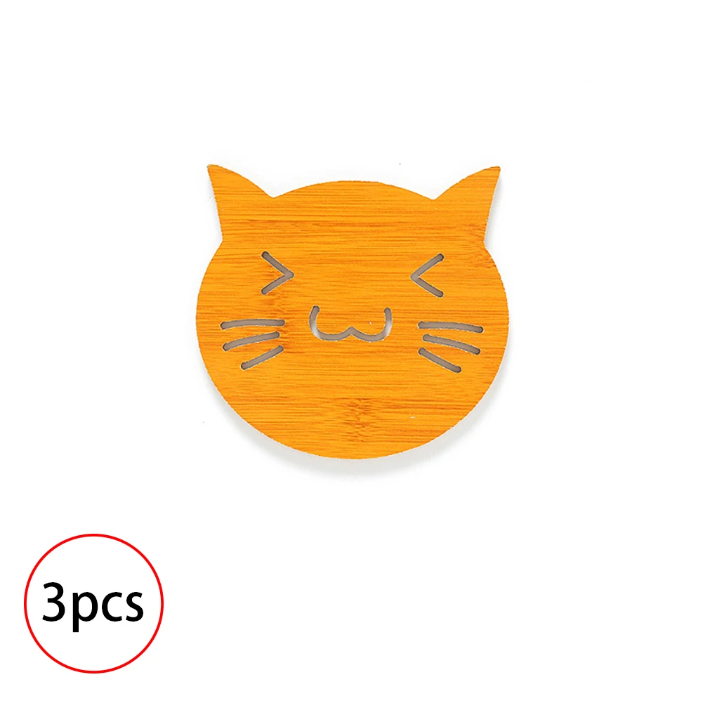 Бамбуковые Подставка под горячее мультфильм милый Placemat пластины коврик для