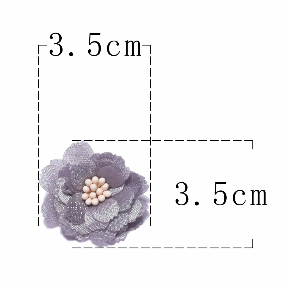 CHENGRUI F106 3.5cm cloth flower patches for clothes diy craft supplies.craft material supplies 4pcs/bag | Дом и сад