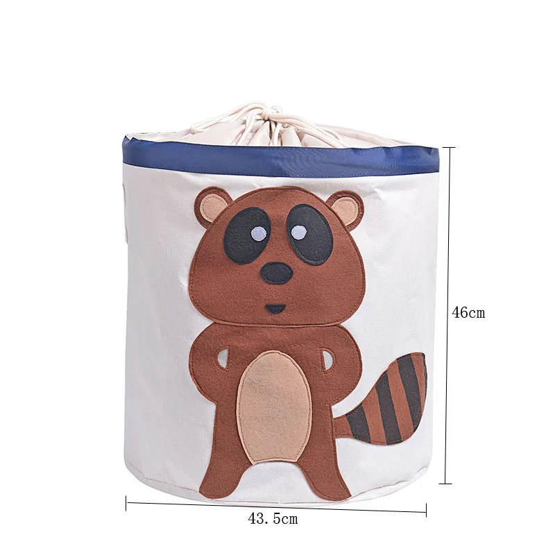 Raccoon Большой мультяшный складной контейнер для хранения детских игрушек, органайзер для одежды, коробка для хранения мелочей, офисные органайзеры, корзина для белья для дома - Цвет: Raccoon