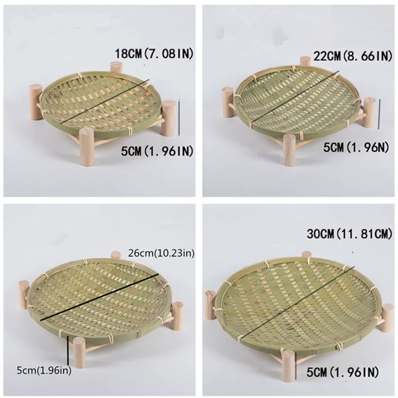 Плетеная бамбуковая корзина для фруктов ручной работы плетеная Солома еды хлеба