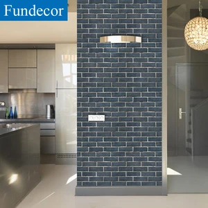 Fundecor Bluestone кирпич обои самоклеющиеся для гостиной спальни домашний Декор 3d настенная бумага рулоны фрески настенные наклейки