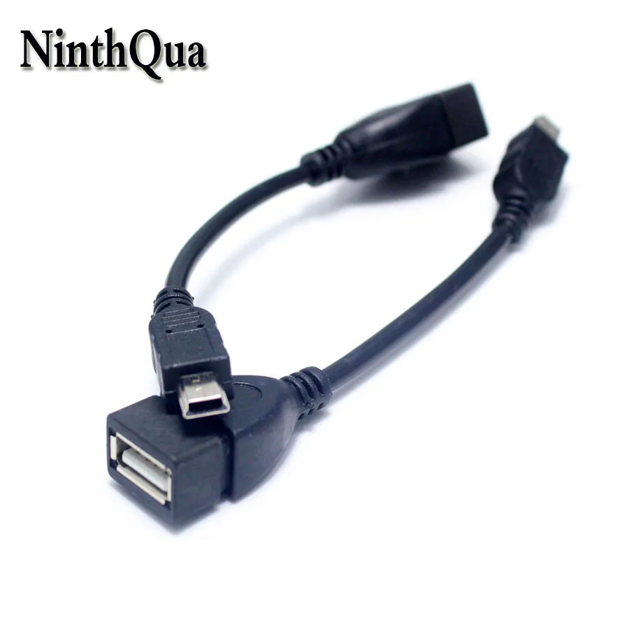 

1pcs Micro USB Male Plug to USB 2.0 AF Female jack OTG Adapter Connector with Cable for Phone PC U disk