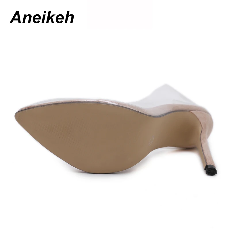 Женские туфли с острым носком Aneikeh прозрачные сексуальные для вечеринок на