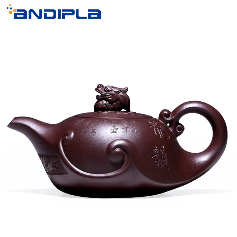 380cc аутентичный чайник из исинской глины горшок с драконом мастер ручной работы