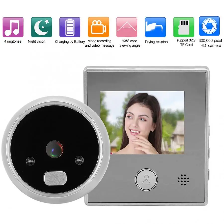 Умный дверной звонок с TFT дисплеем 2 8 дюйма электронный система безопасности дома