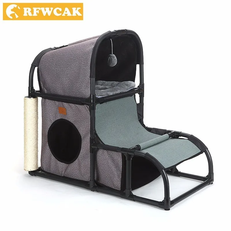 RFWCAK кошка игрушка домик Кровать Висячие шары дерево котенок мебель скребок