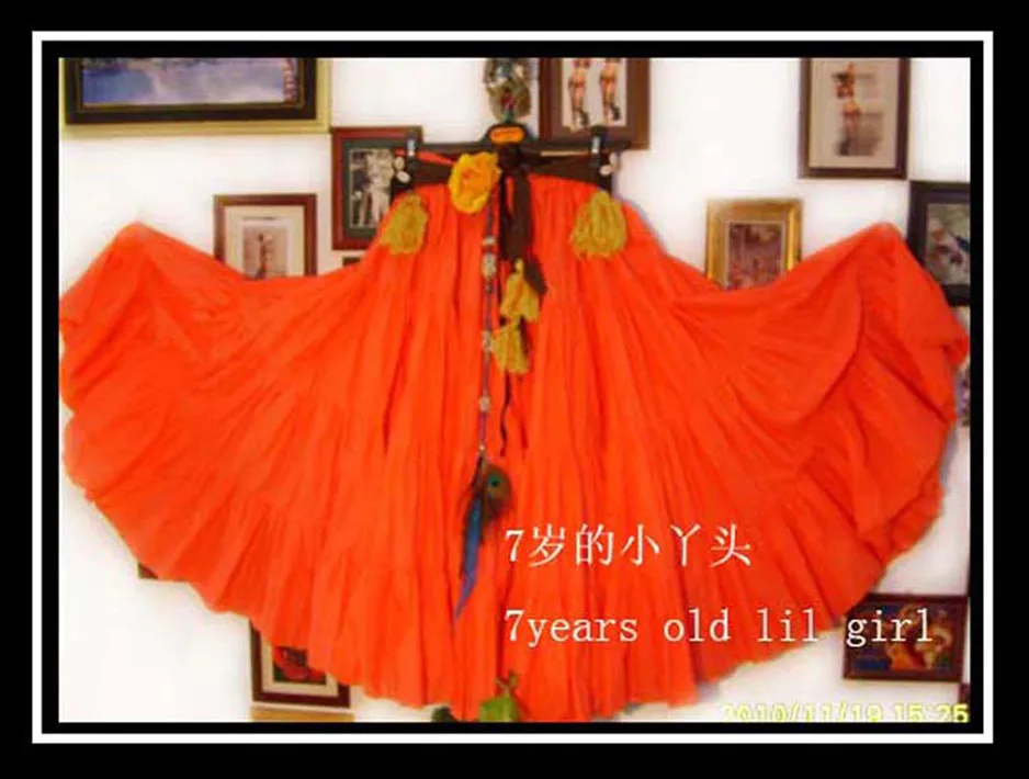 Для детей возрастом от 4 Многоуровневое 18 метров Ats Цыганский родовой живота юбка для танцев EH28