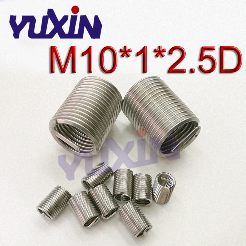 50 шт. M10 * 1 2.5D проволочная резьба втулка из нержавеющей стали 304 Проволочная